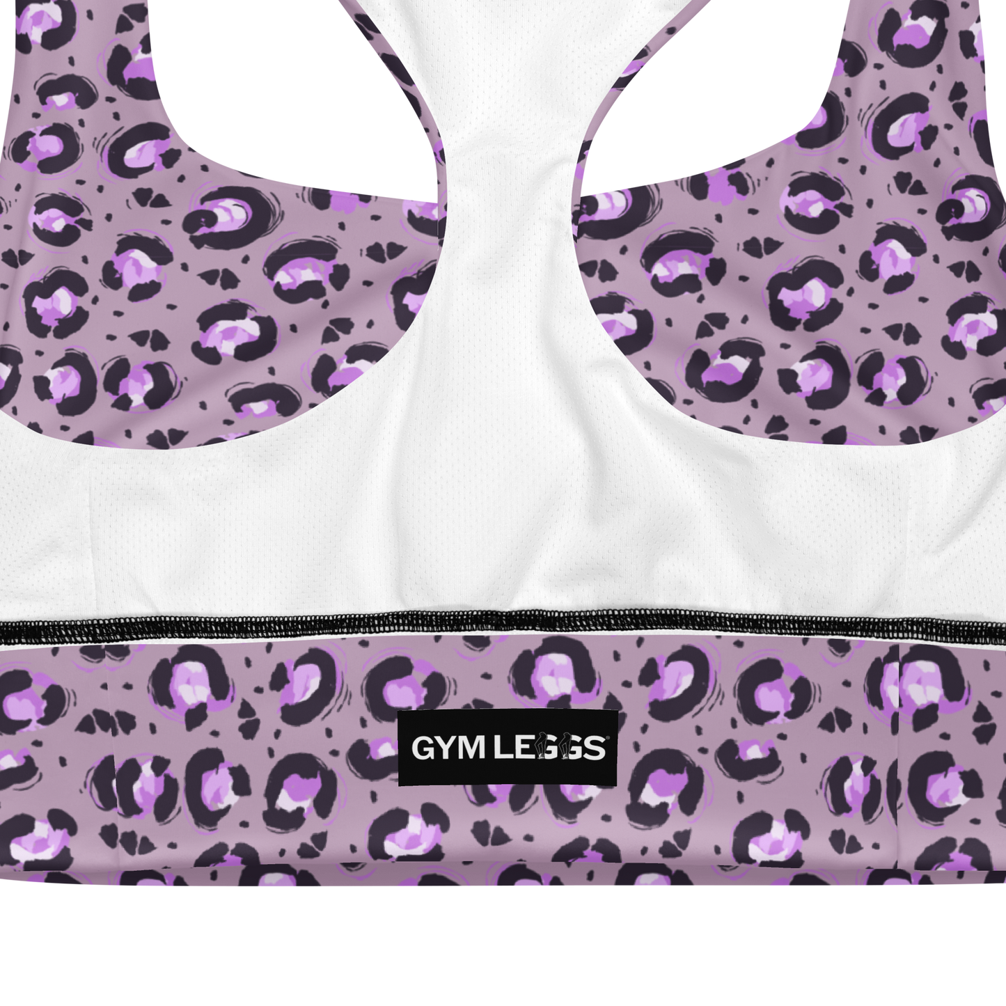 Purple African Cheetah - Compression Sports Bra - Sports Bra - GYMLEGGS LLC