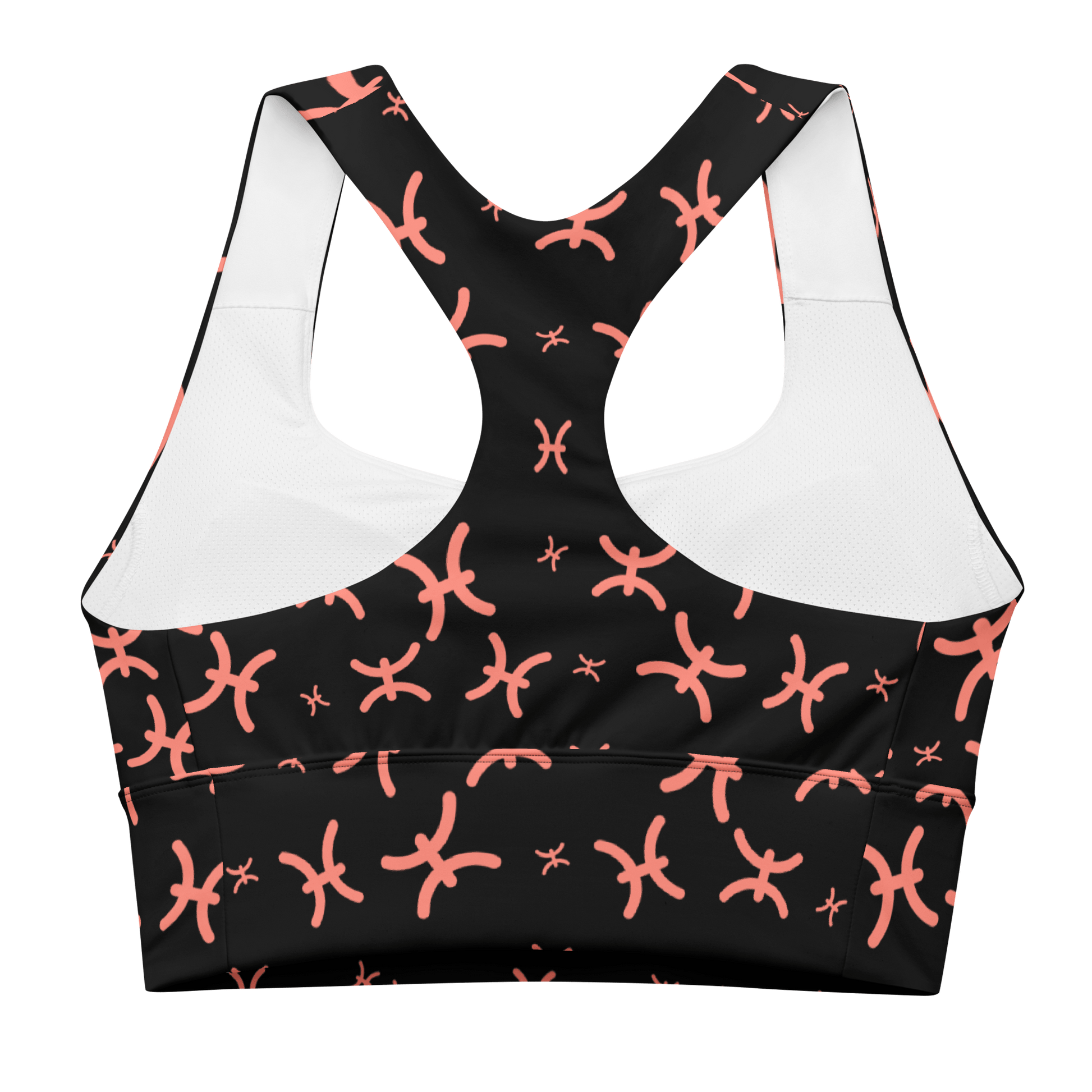 Zodiac Pisces Black - Compression Sports Bra - Sports Bra - GYMLEGGS LLC