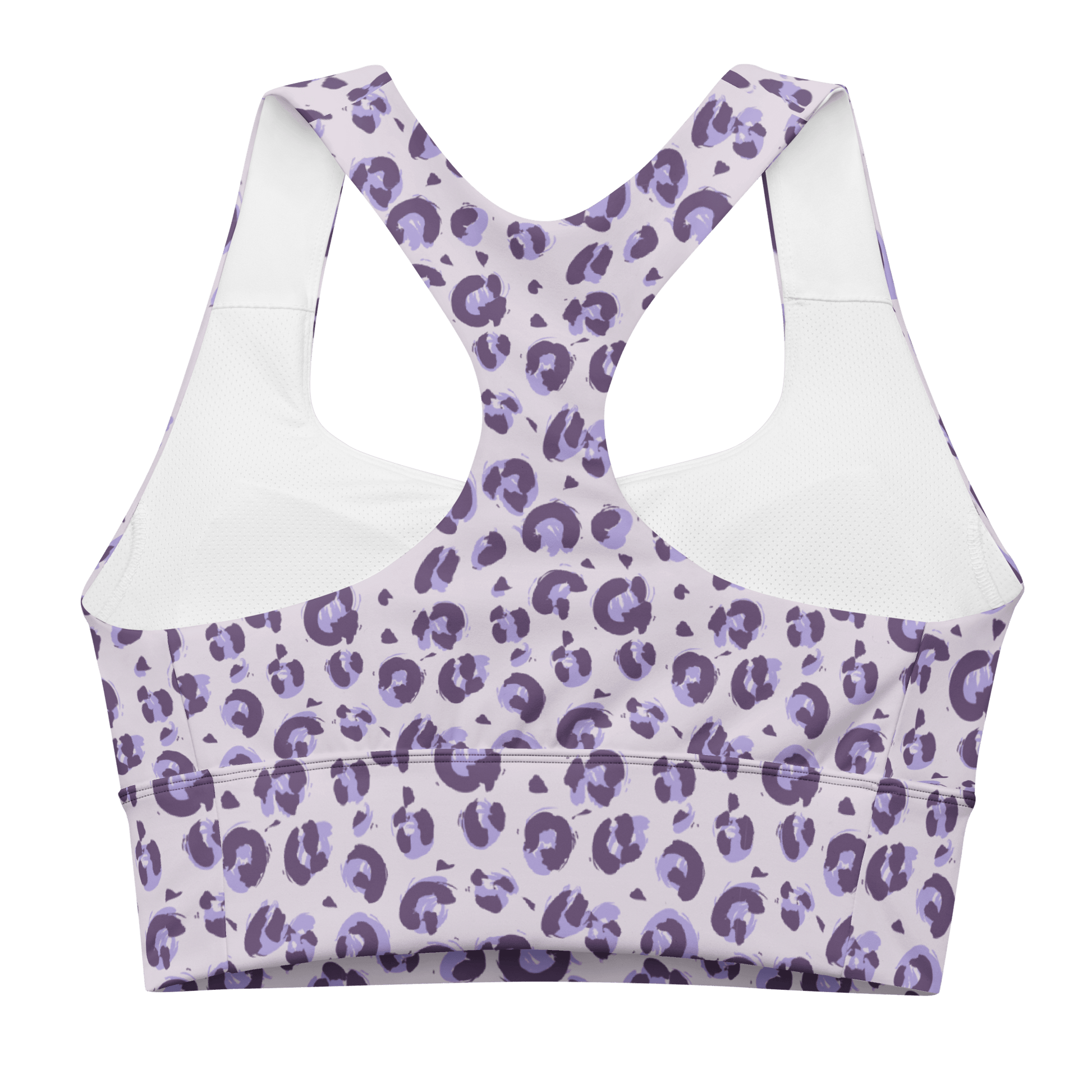 Violet African Cheetah - Compression Sports Bra - Sports Bra - GYMLEGGS LLC