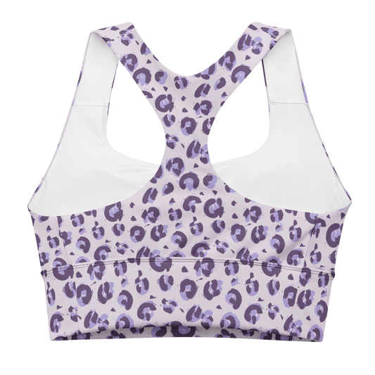 Violet African Cheetah - Compression Sports Bra - Sports Bra - GYMLEGGS LLC