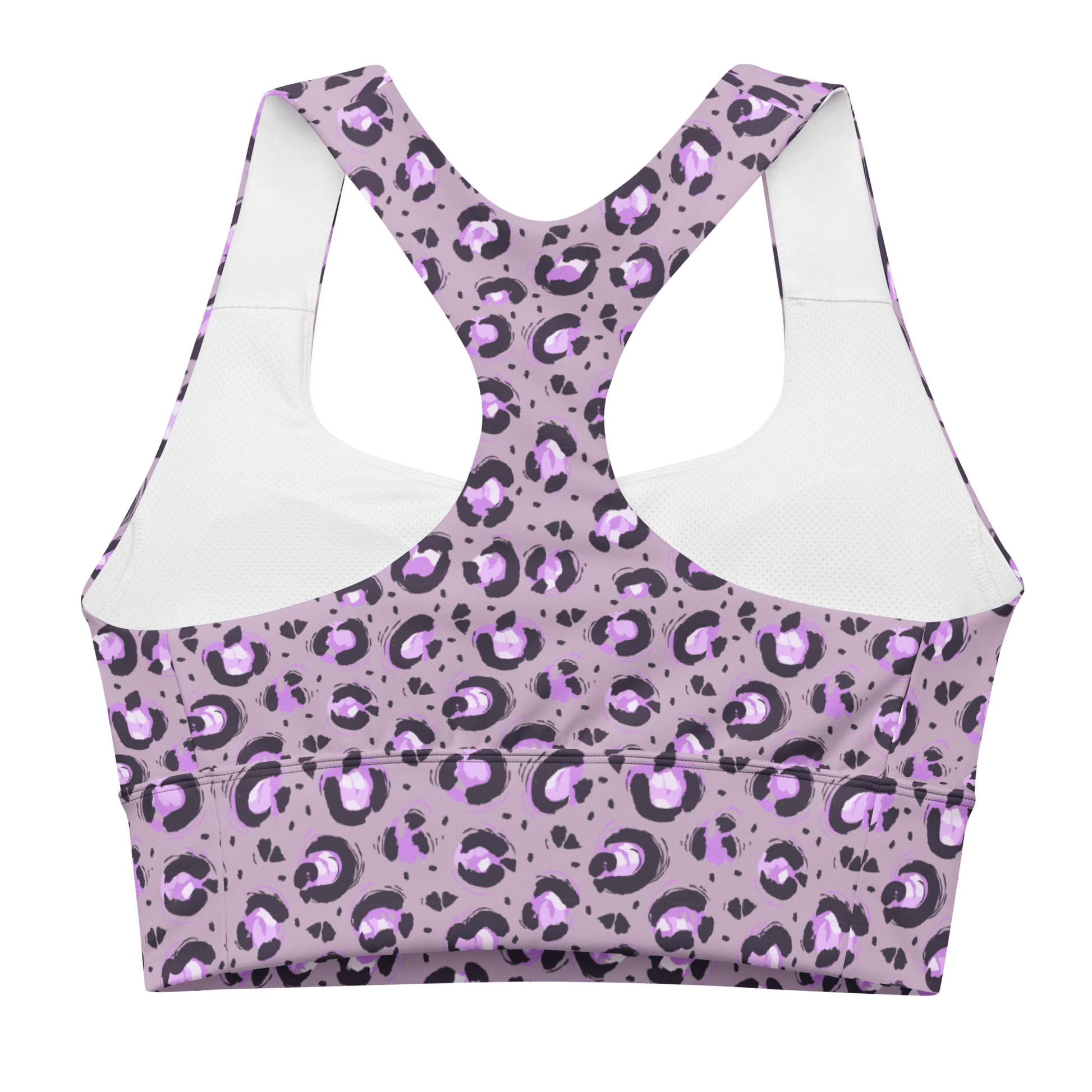 Purple African Cheetah - Compression Sports Bra - Sports Bra - GYMLEGGS LLC