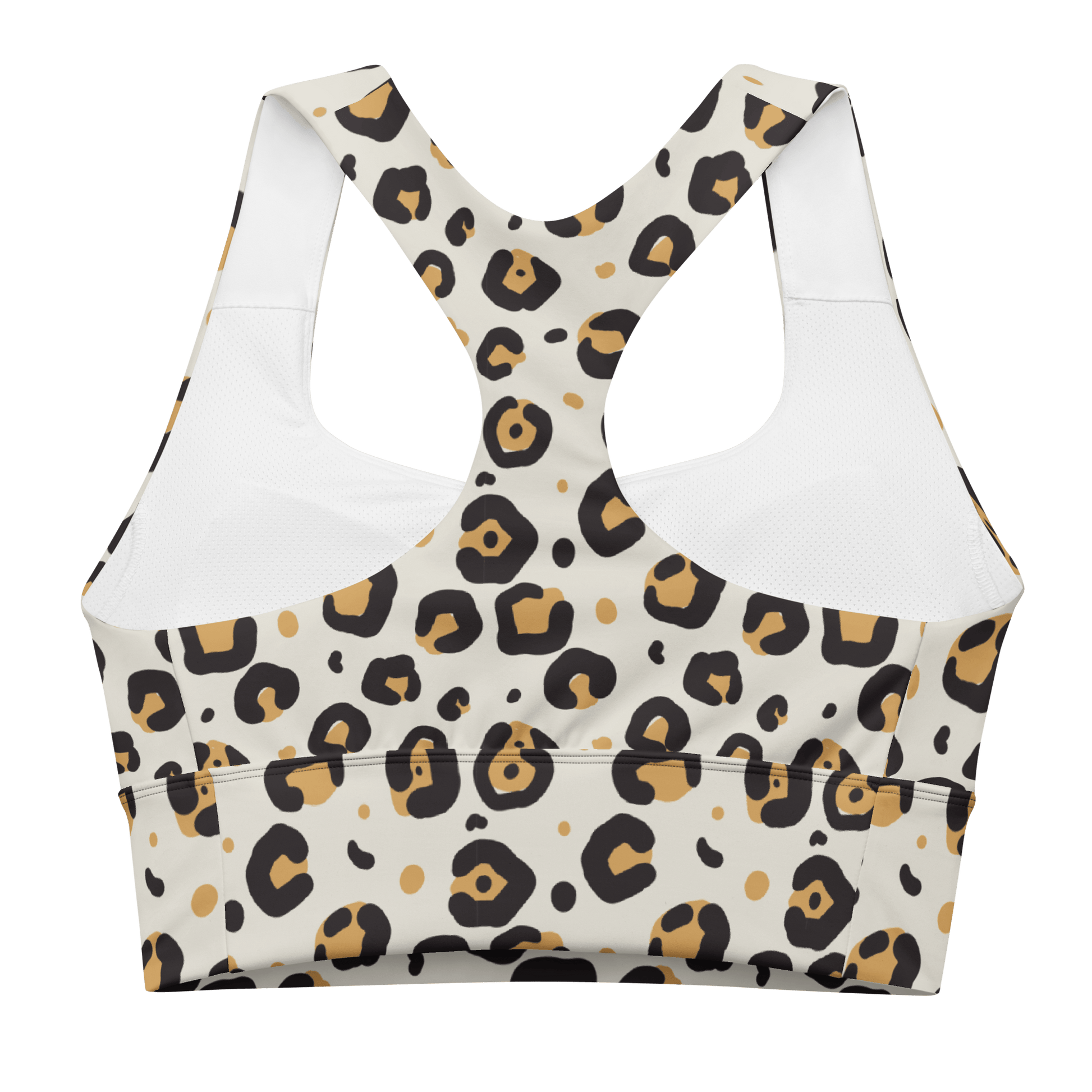 Gold Albino Leopard - Compression Sports Bra - Sports Bra - GYMLEGGS LLC