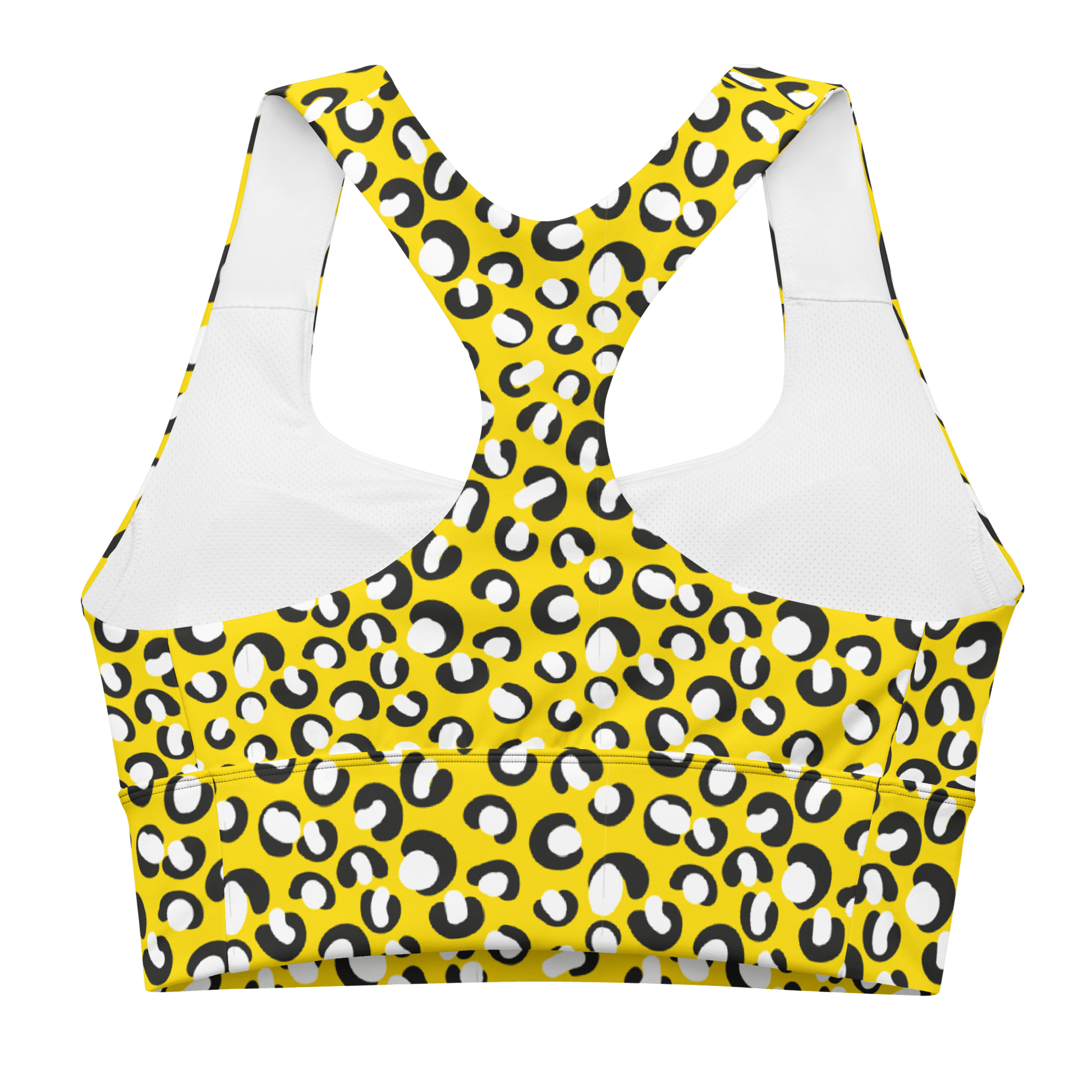 Yellow Cheetah - Compression Sports Bra - Sports Bra - GYMLEGGS LLC