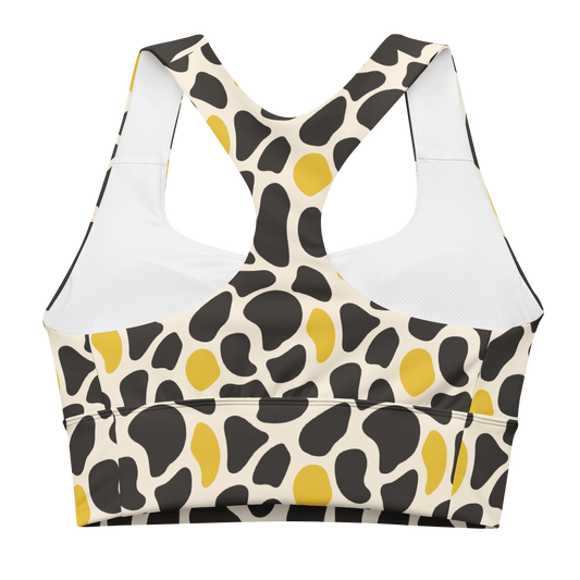 Abstract Cow - Compression Sports Bra - Sports Bra -GYMLEGGS LLC