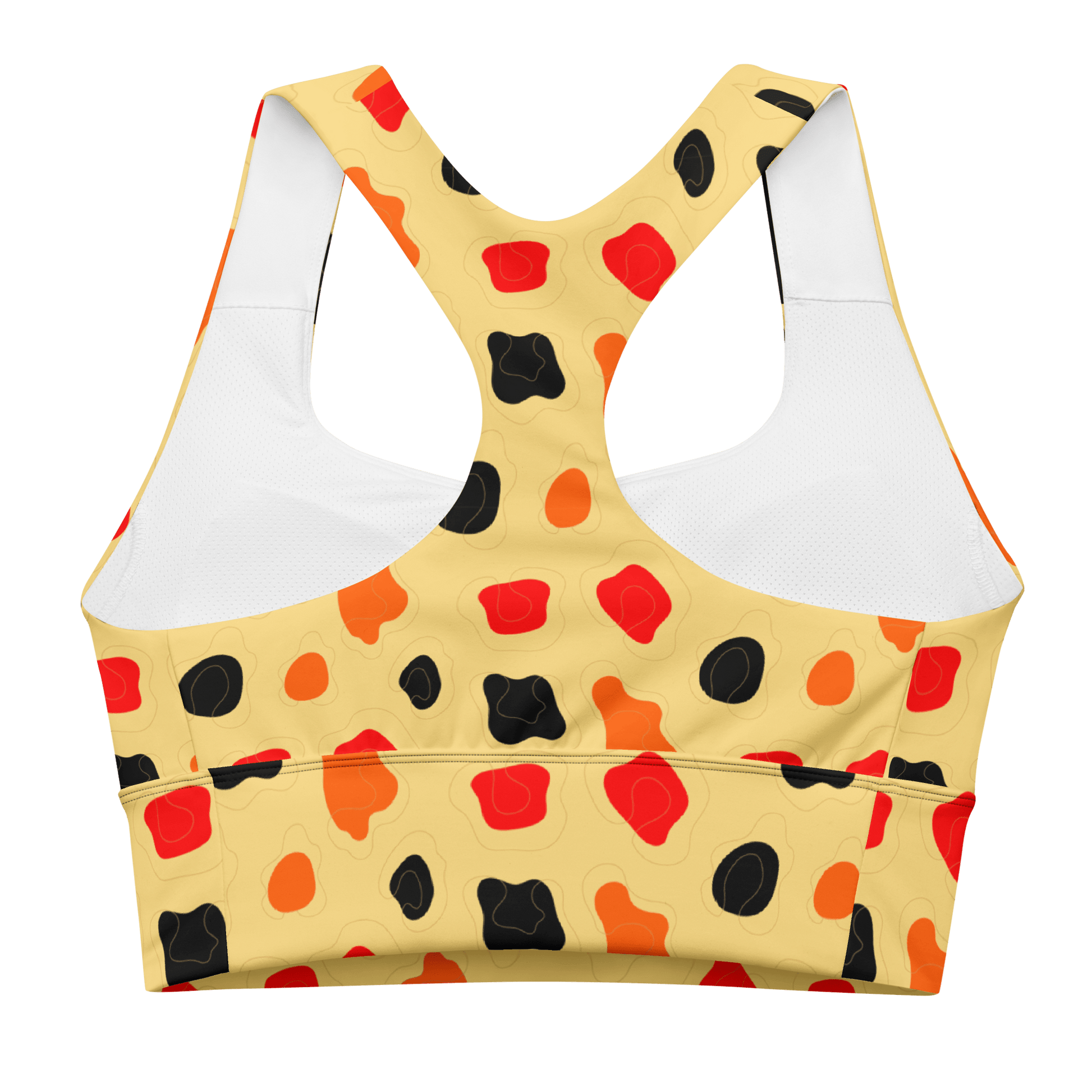 Yellow Spotted Cow - Compression Sports Bra - Sports Bra - GYMLEGGS LLC