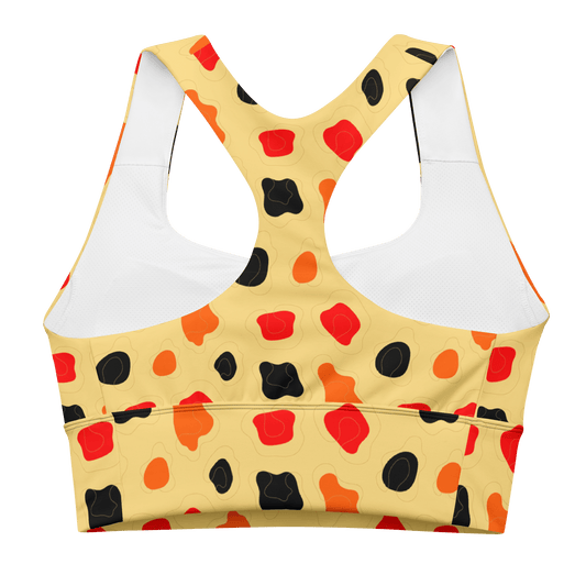 Yellow Spotted Cow - Compression Sports Bra - Sports Bra - GYMLEGGS LLC