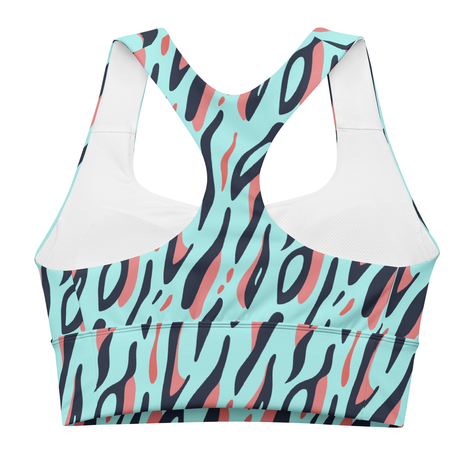 Blue Flame Tiger - Compression Sports Bra - Sports Bra - GYMLEGGS LLC