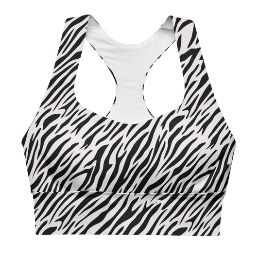 Baby Zebra - Compression Sports Bra - Sports Bra - GYMLEGGS LLC