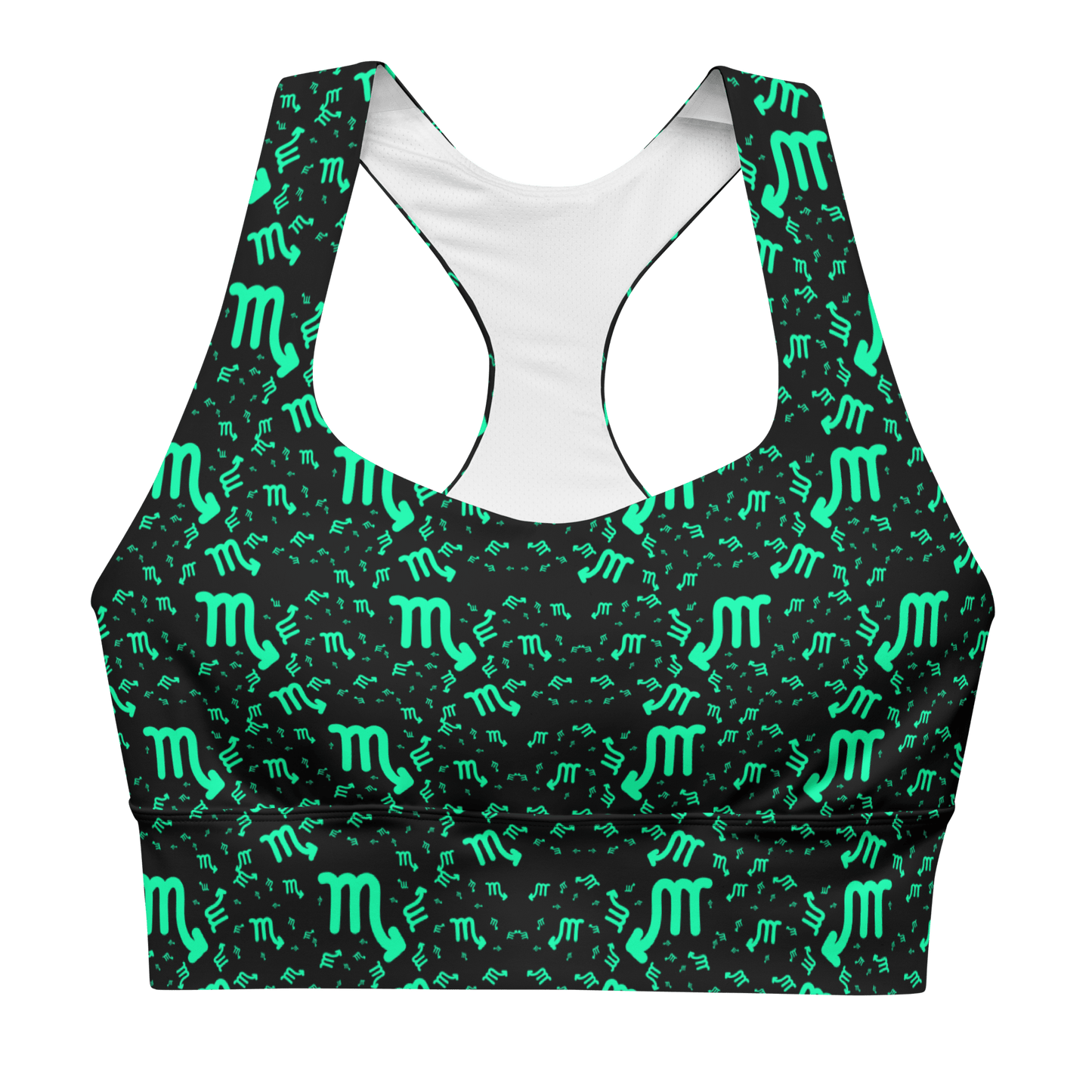 Zodiac Scorpio Black - Compression Sports Bra - Sports Bra - GYMLEGGS LLC