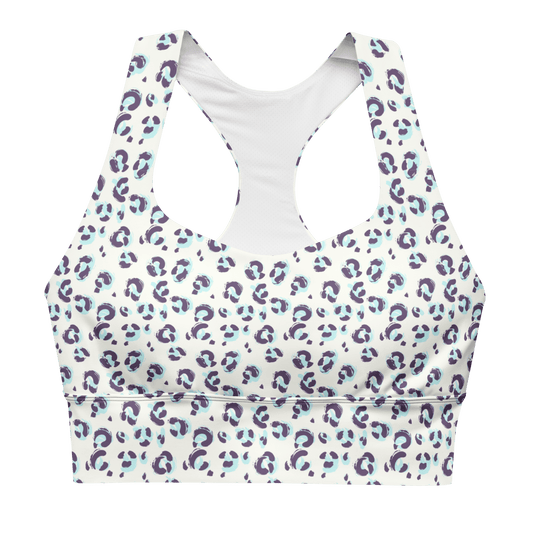 Abstract Albino Leopard - Sports Bra - GYMLEGGS LLC