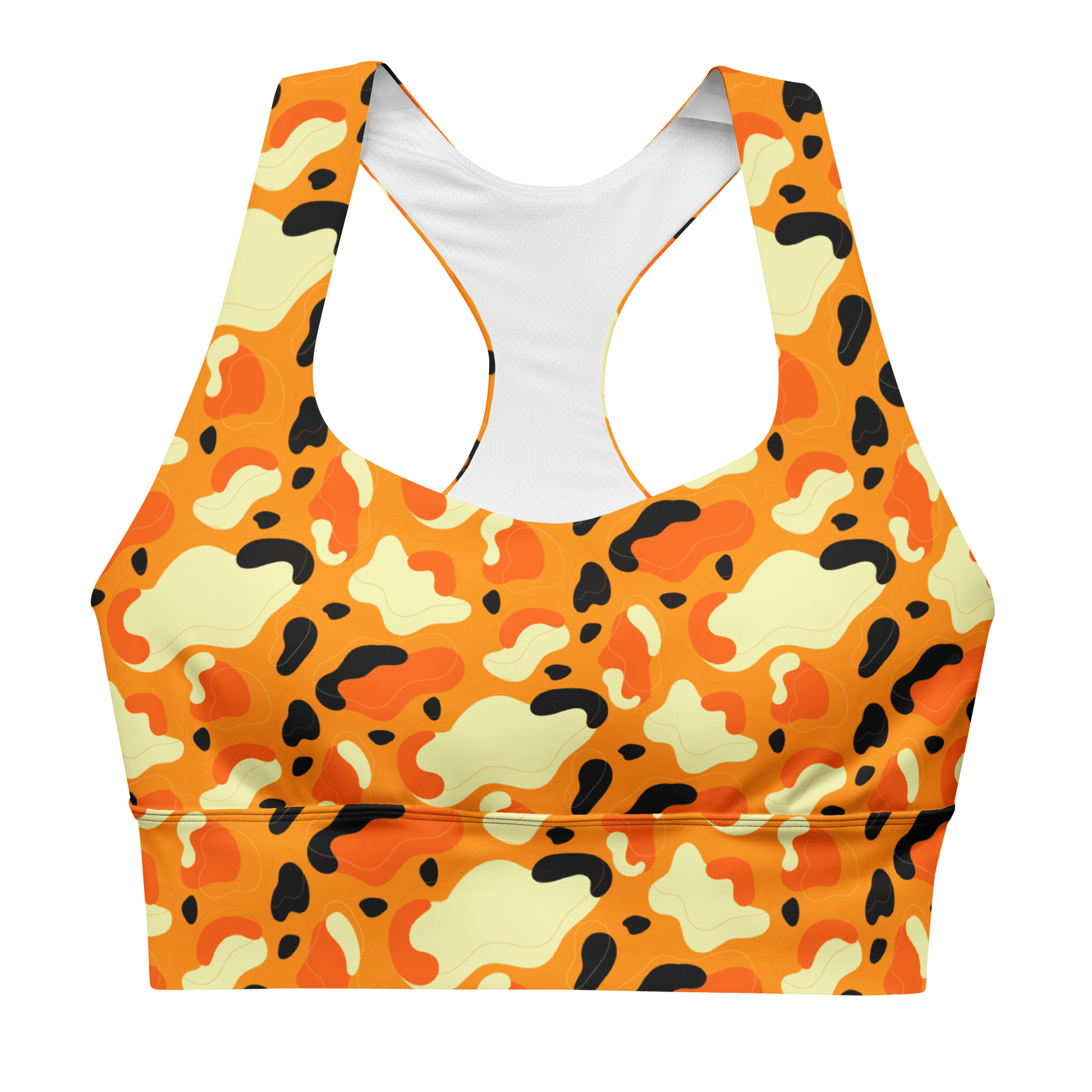 Forest Fire Cow - Compression Sports Bra - Sports Bra - GYMLEGGS LLC