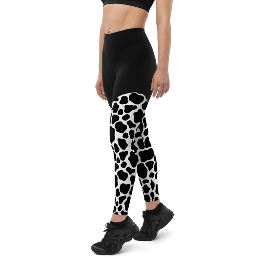 Dalmatian Puddles - Compression Sports Leggings - Sports Leggings - GYMLEGGS LLC