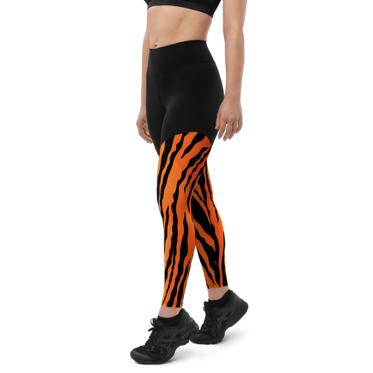 Bengal Tiger - Compression Sports Leggings - Sports Leggings - GYMLEGGS LLC