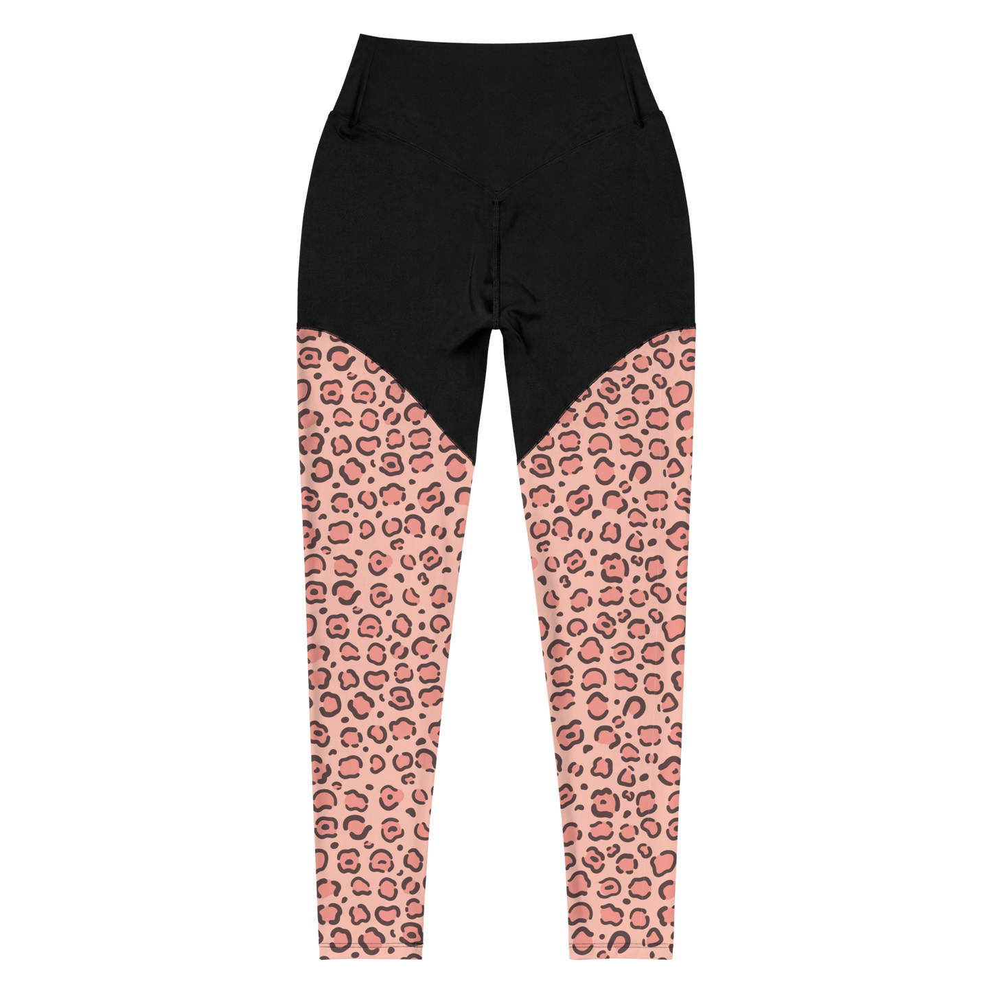 Pink Amur Leopard - Compression Sports Leggings - Sports Leggings - GYMLEGGS LLC