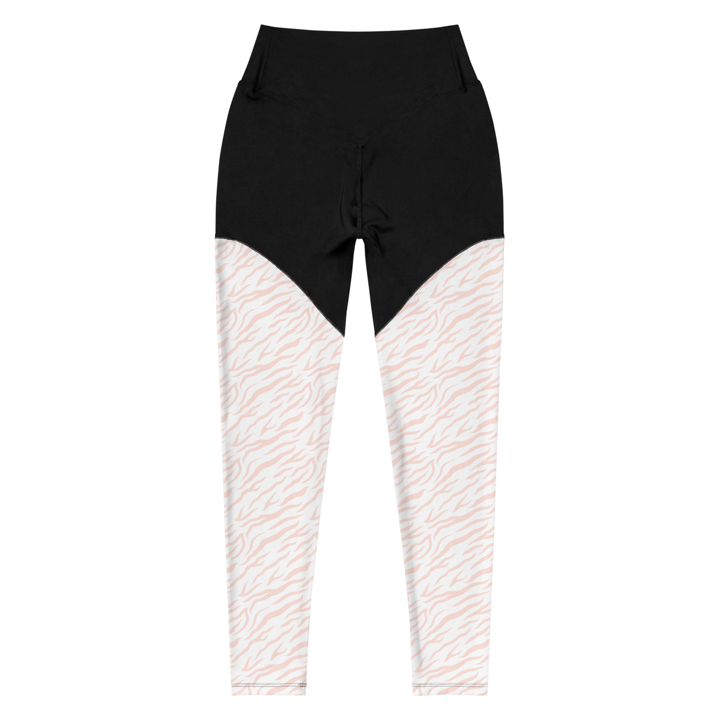 Pink Caspian Tiger - Compression Sports Leggings - Sports Leggings - GYMLEGGS LLC