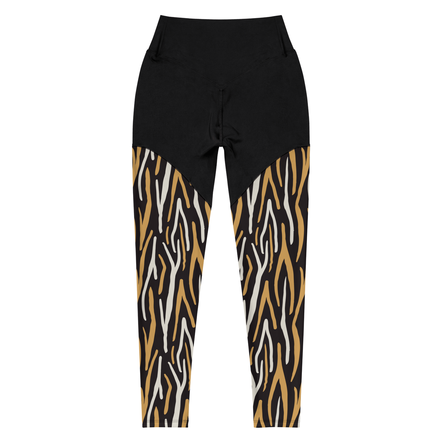 White Bali Tiger - Compression Sports Leggings - Sports Leggings - GYMLEGGS LLC