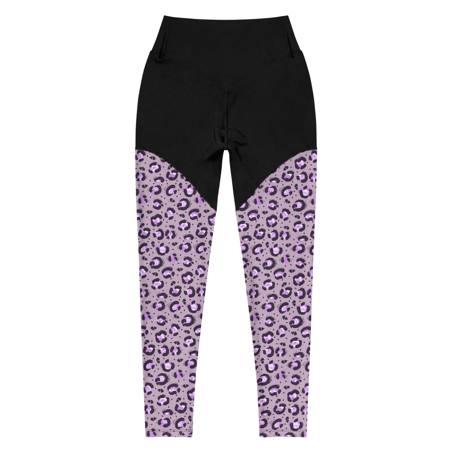 Purple African Cheetah - Compression Sports Leggings - Sports Leggings - GYMLEGGS LLC