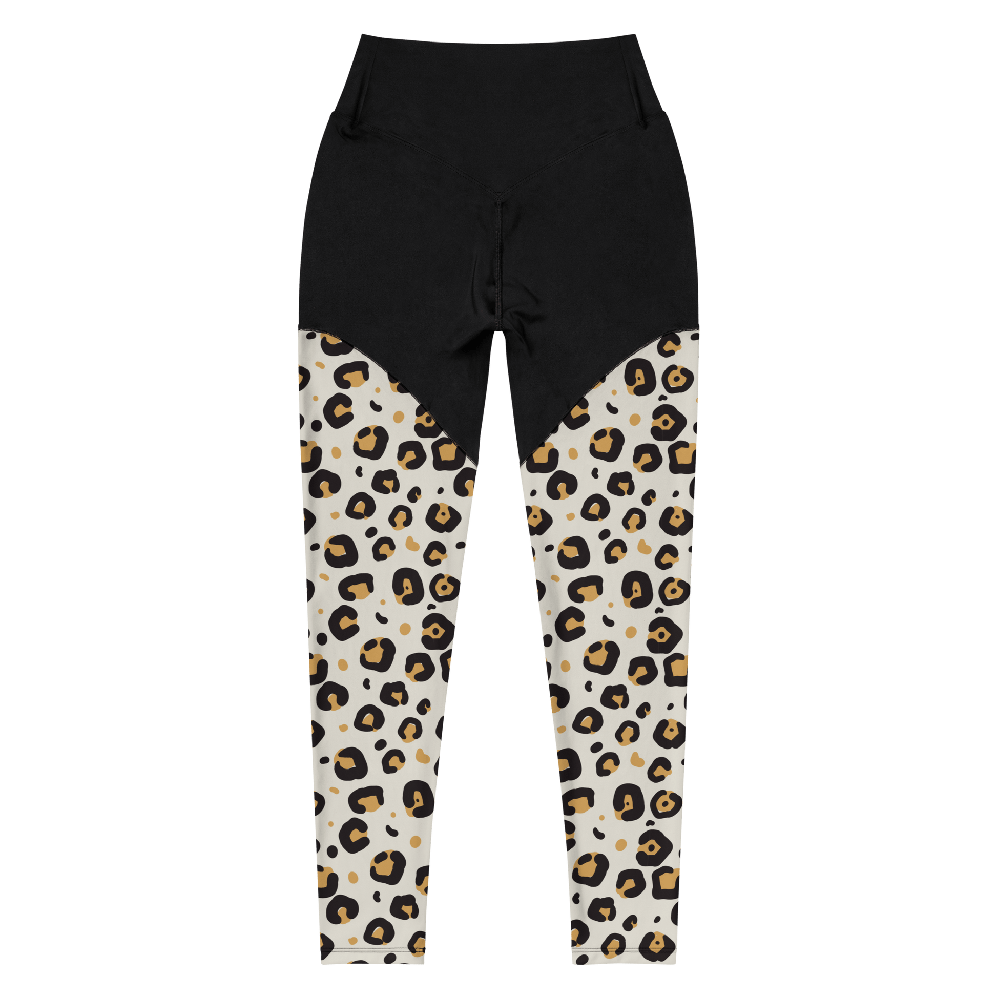 Gold Albino Leopard - Compression Sports Leggings - Sports Leggings - GYMLEGGS LLC