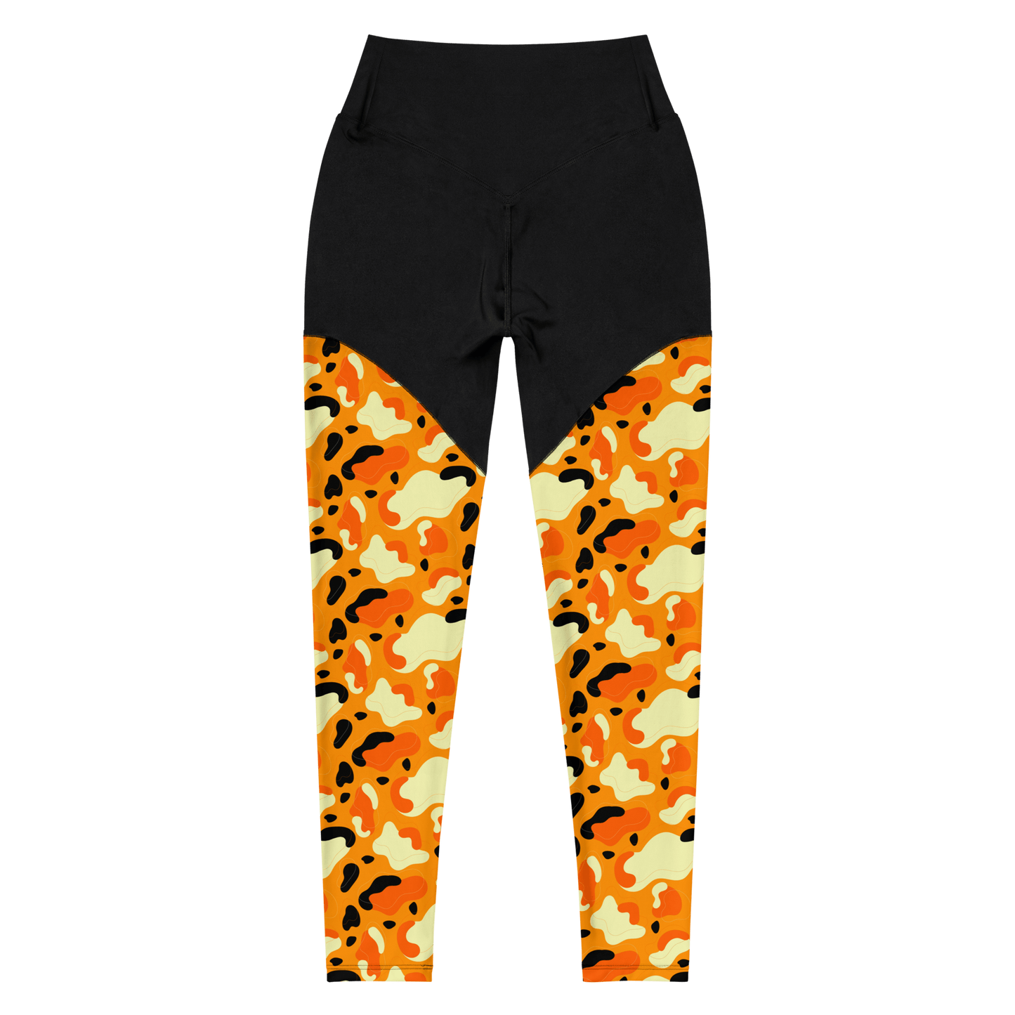 Forest Fire Cow - Compression Sports Leggings - Sports Leggings - GYMLEGGS LLC