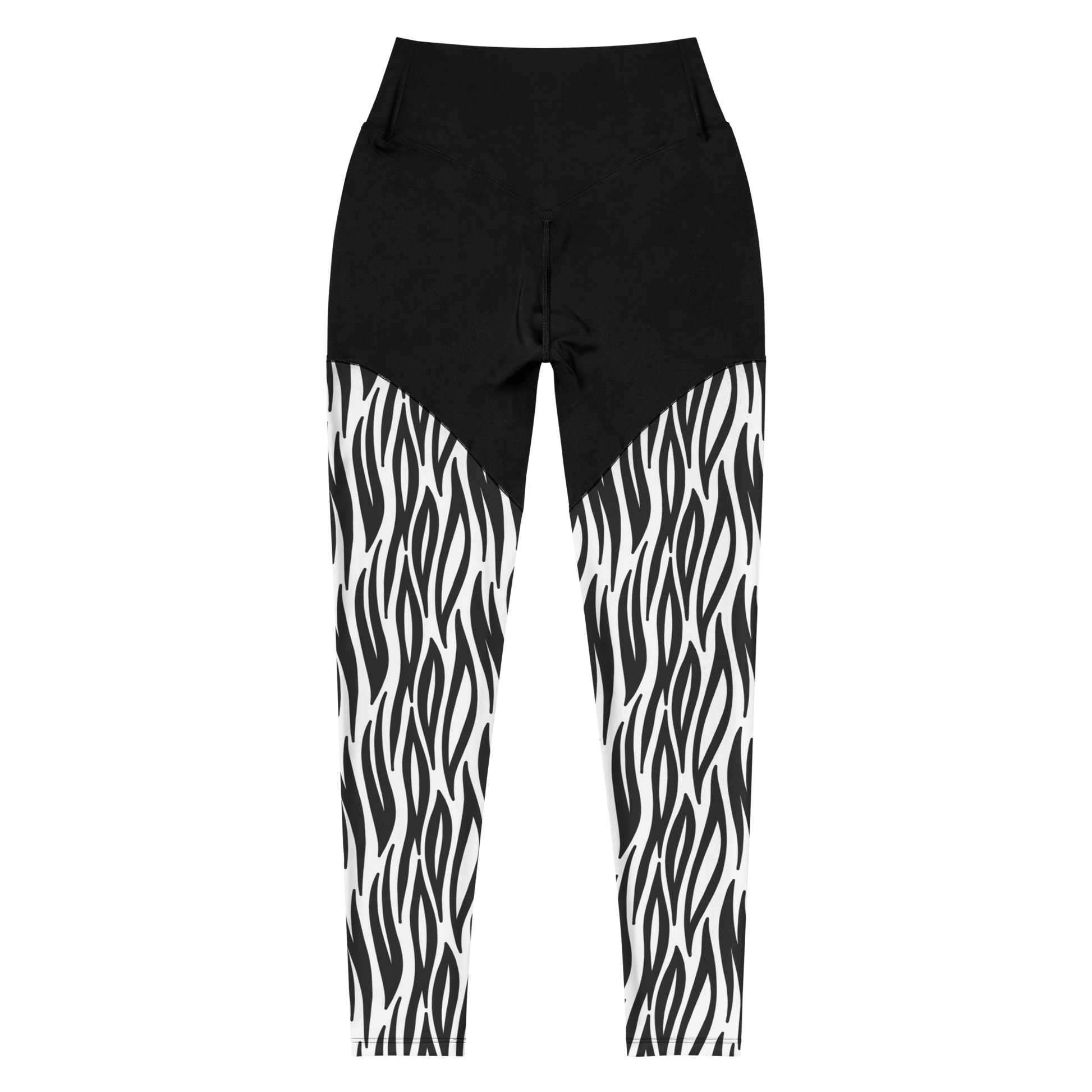 White Snow Tiger - Compression Sports Leggings - Sports Leggings - GYMLEGGS LLC