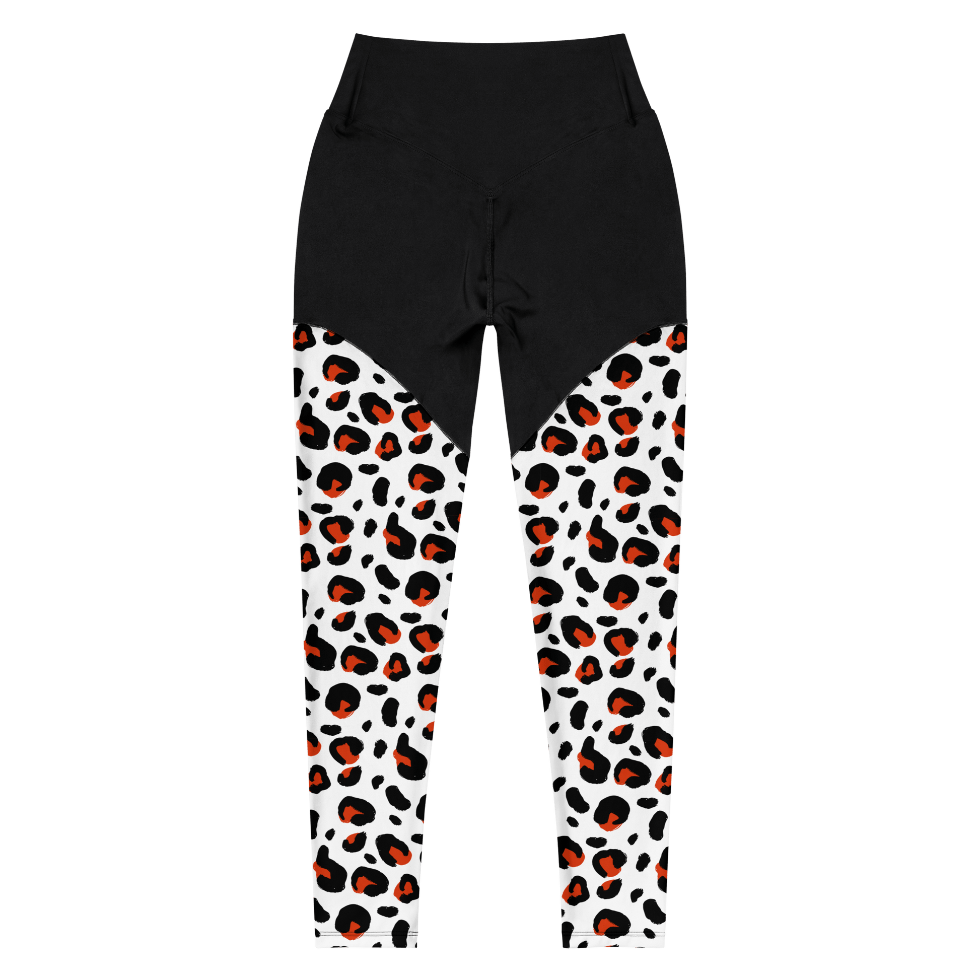 Hell Leopard - Compression Sports Leggings - Sports Leggings - GYMLEGGS LLC