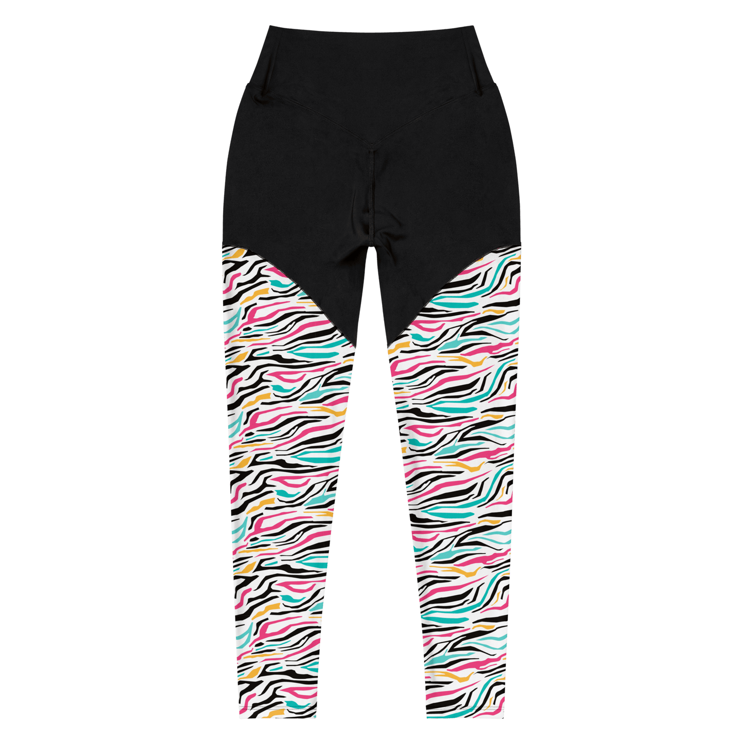 Inverse Abstract Tiger - Compression Sports Leggings - Sports Leggings - GYMLEGGS LLC