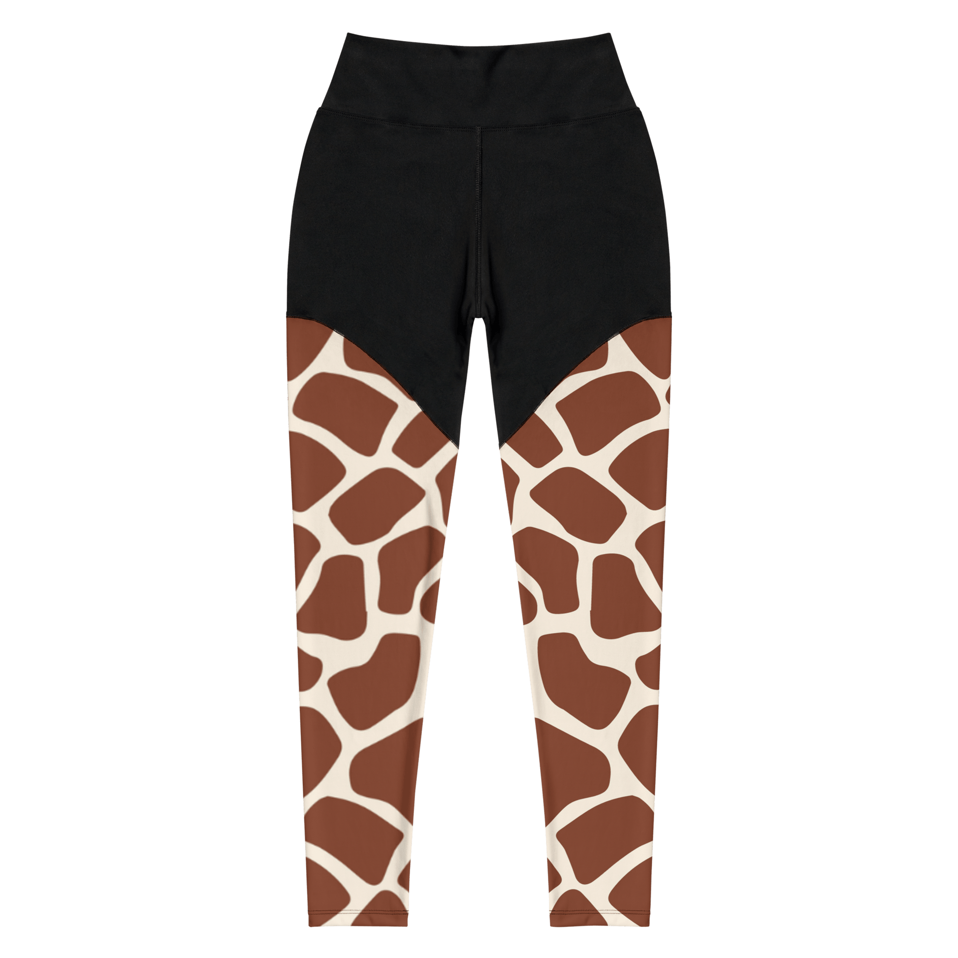 Luangwa Giraffe - Compression Sports Leggings - Sports Leggings - GYMLEGGS LLC