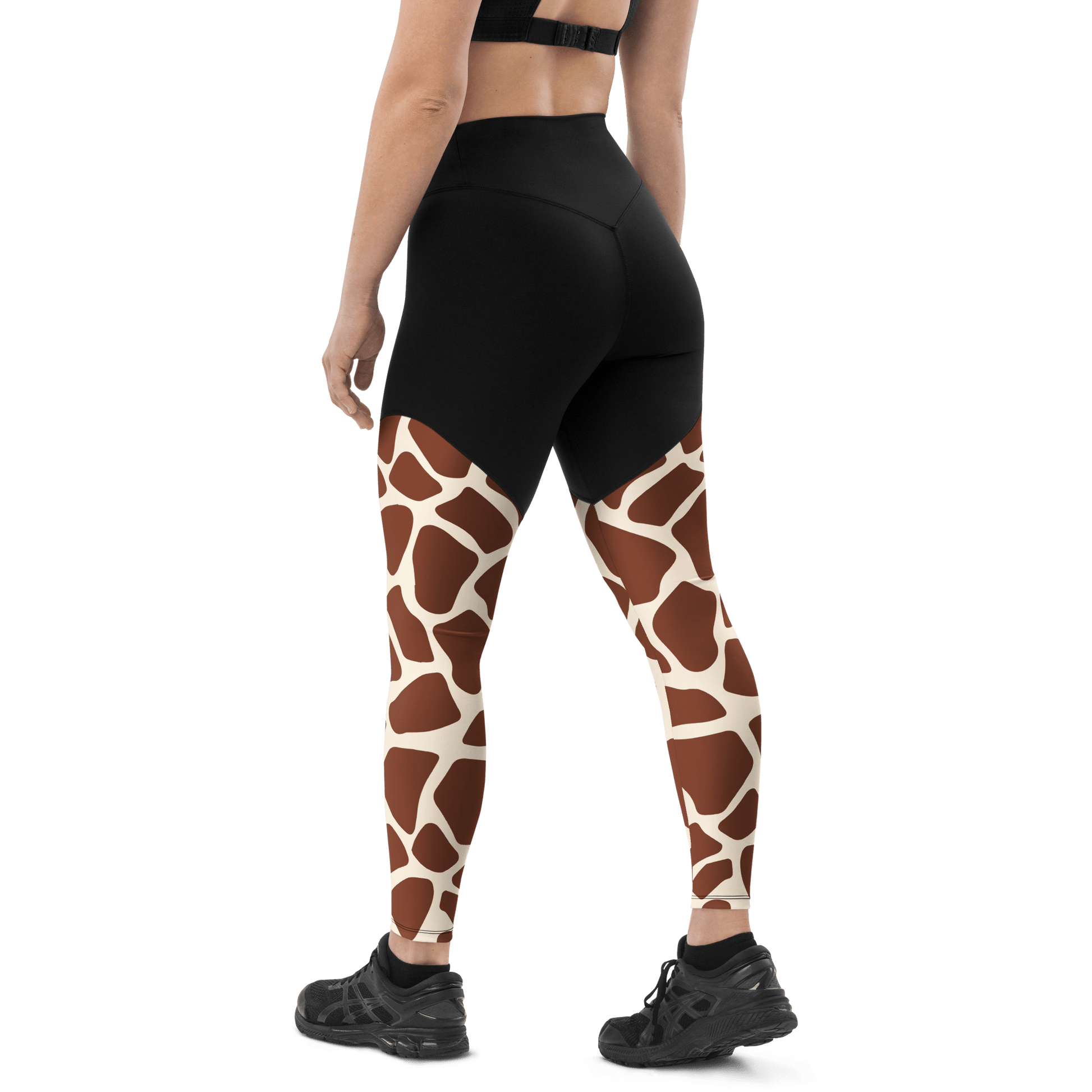 Luangwa Giraffe - Compression Sports Leggings - Sports Leggings - GYMLEGGS LLC