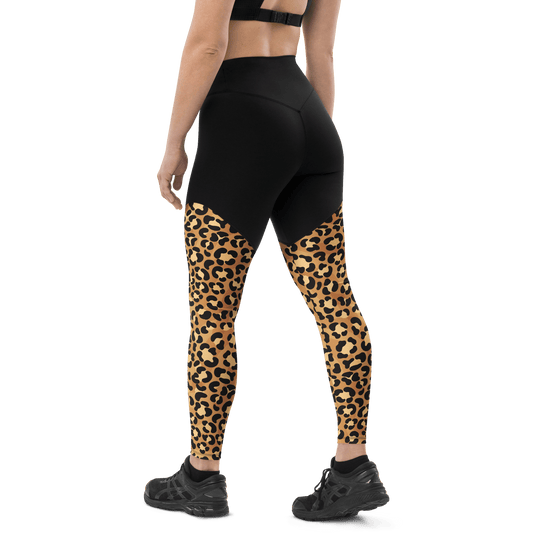 Persian Leopard - Compression Sports Leggings - Sports Leggings - GYMLEGGS LLC