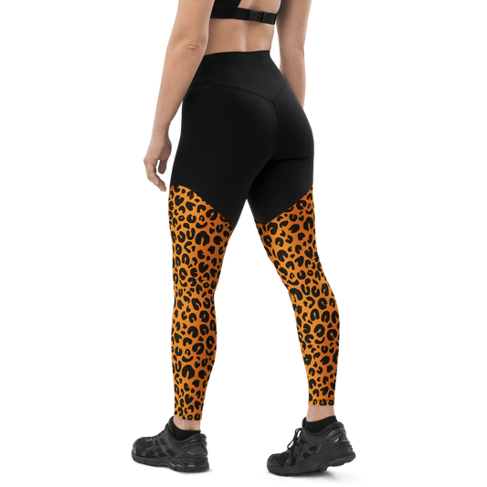 Tanzanian Cheetah - Compression Sports Leggings - Sports Leggings - GYMLEGGS LLC