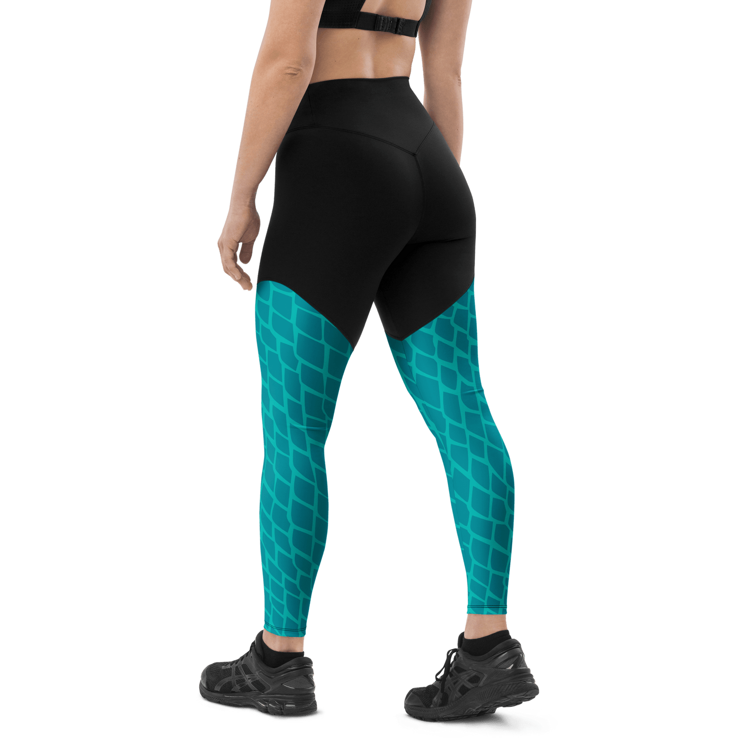 Queen Parrotfish Scales - Compression Sports Leggings - Sports Leggings - GYMLEGGS LLC