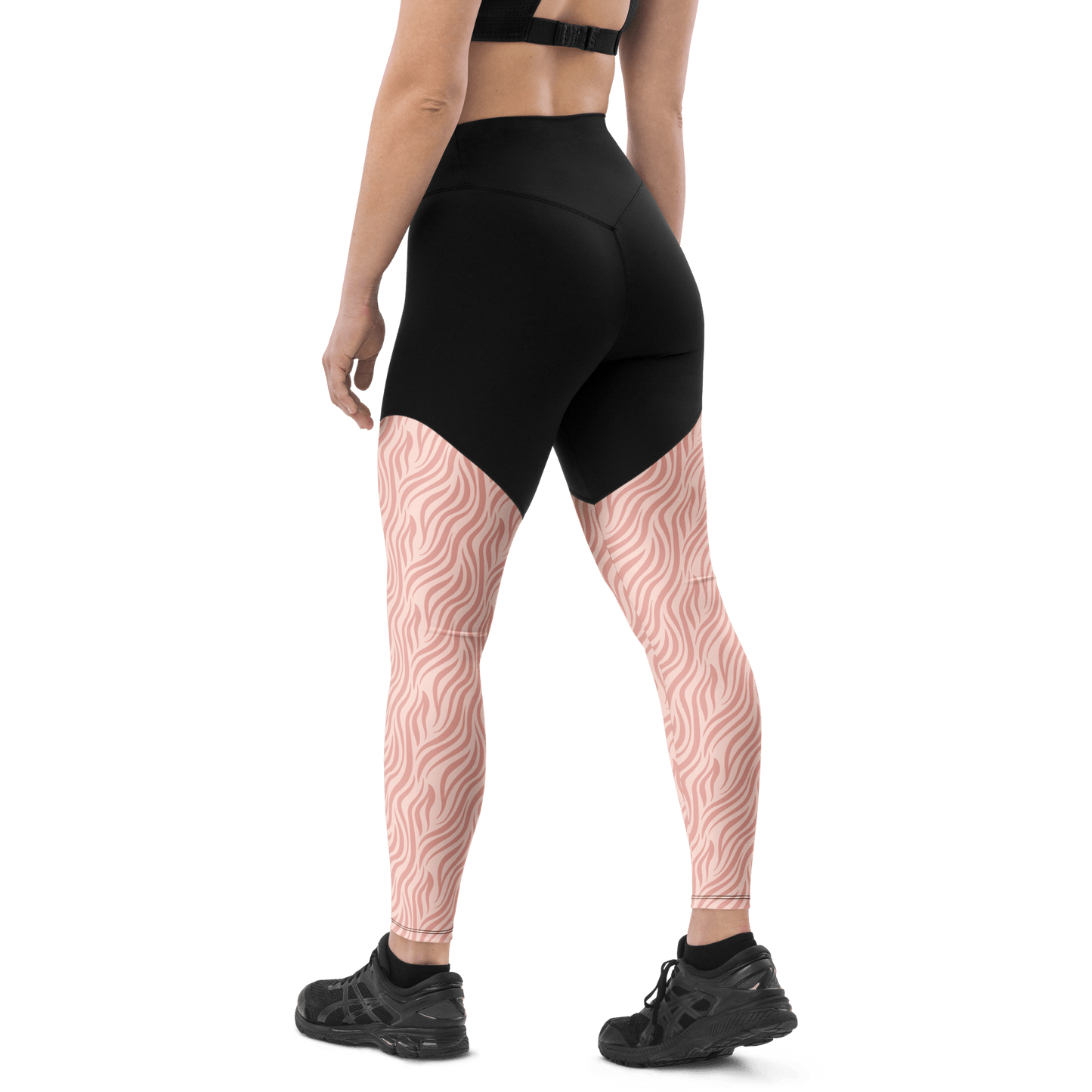 Pink Malayan Tiger - Compression Sports Leggings - Sports Leggings - GYMLEGGS LLC