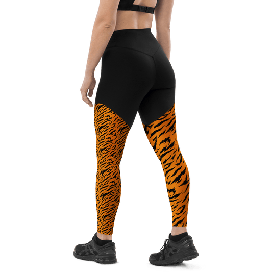 Indian Tiger - Compression Sports Leggings - Sports Leggings - GYMLEGGS LLC