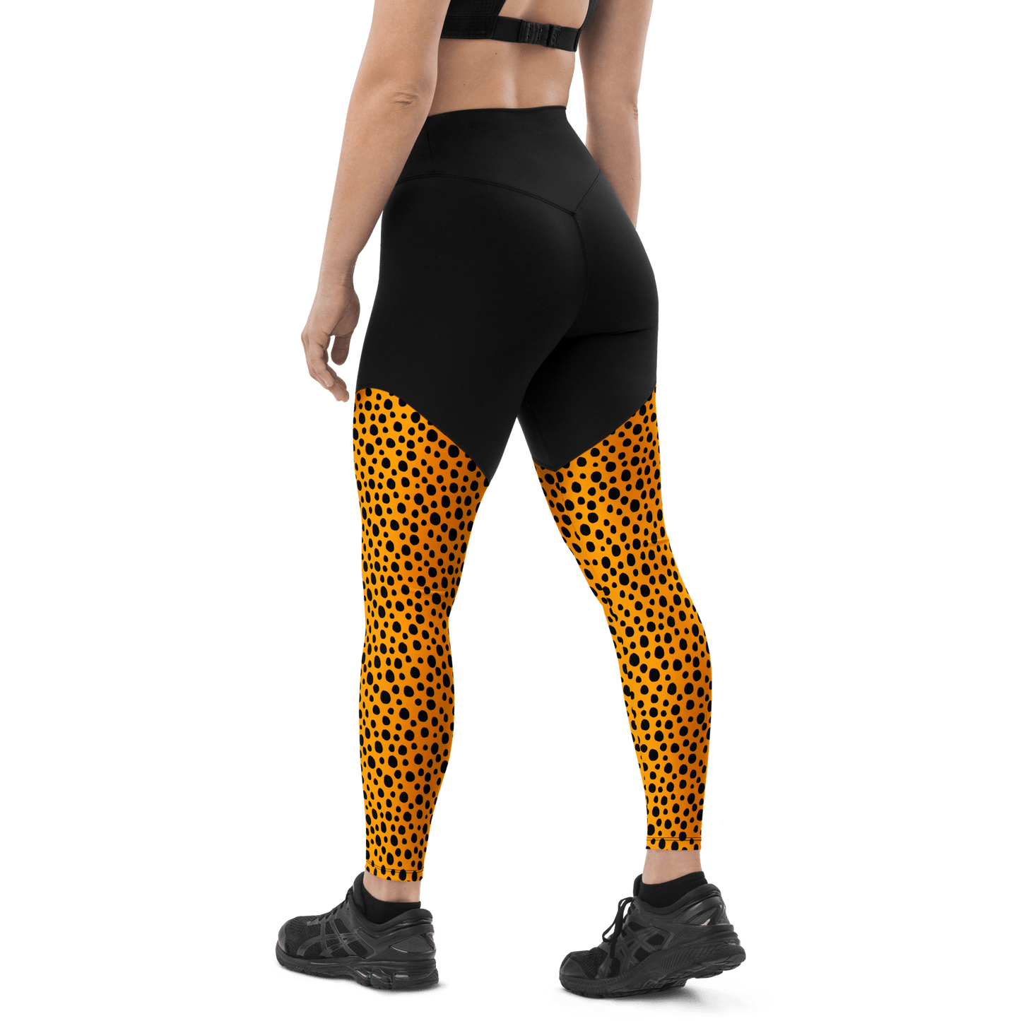 North Western Cheetah - Compression Sports Leggings - Sports Leggings - GYMLEGGS LLC