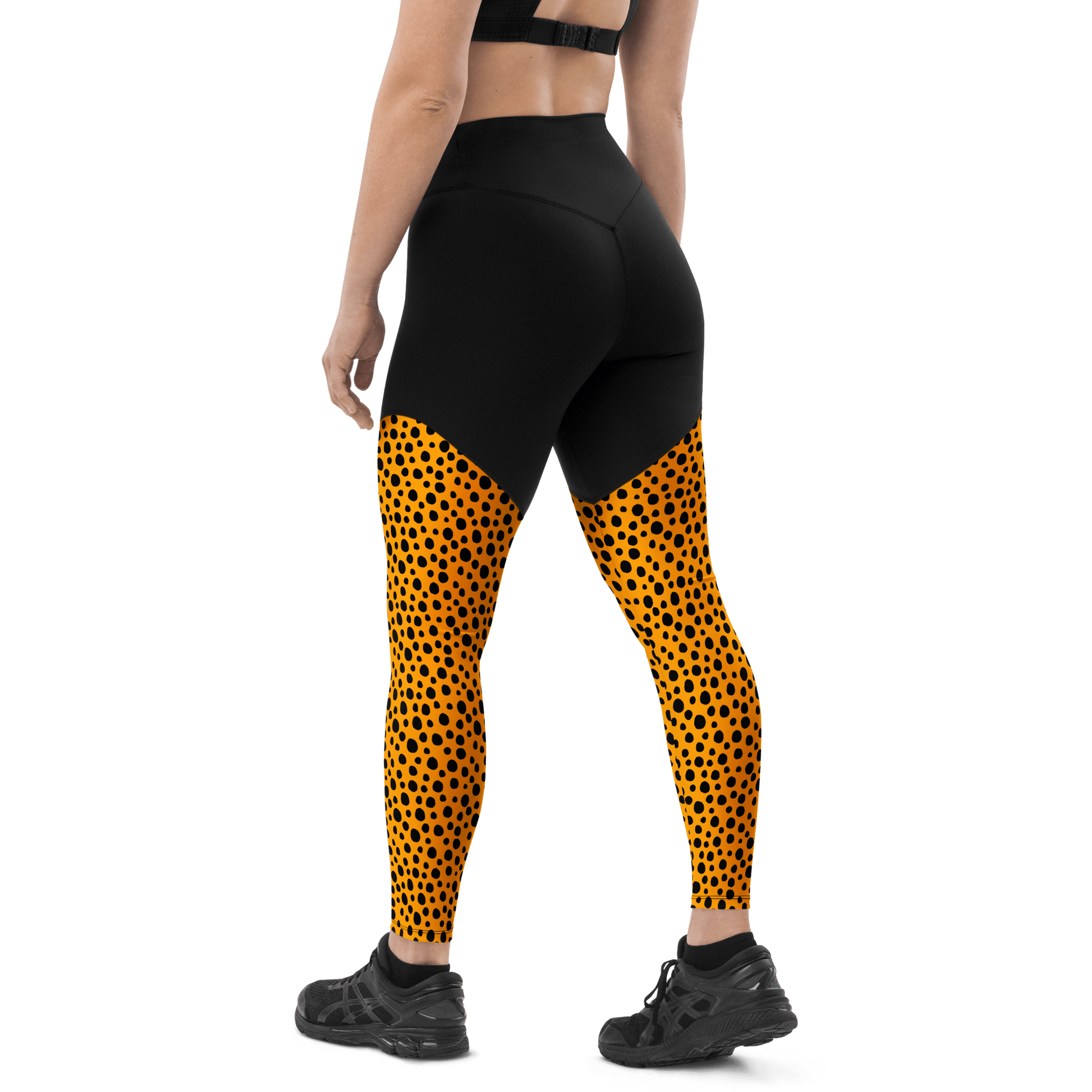 North Western Cheetah - Compression Sports Leggings - Sports Leggings - GYMLEGGS LLC