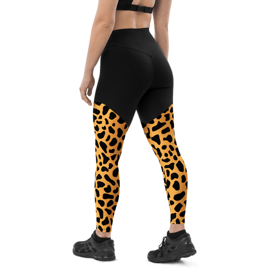 Desert Cheetah - Compression Sports Leggings - Sports Leggings - GYMLEGGS LLC