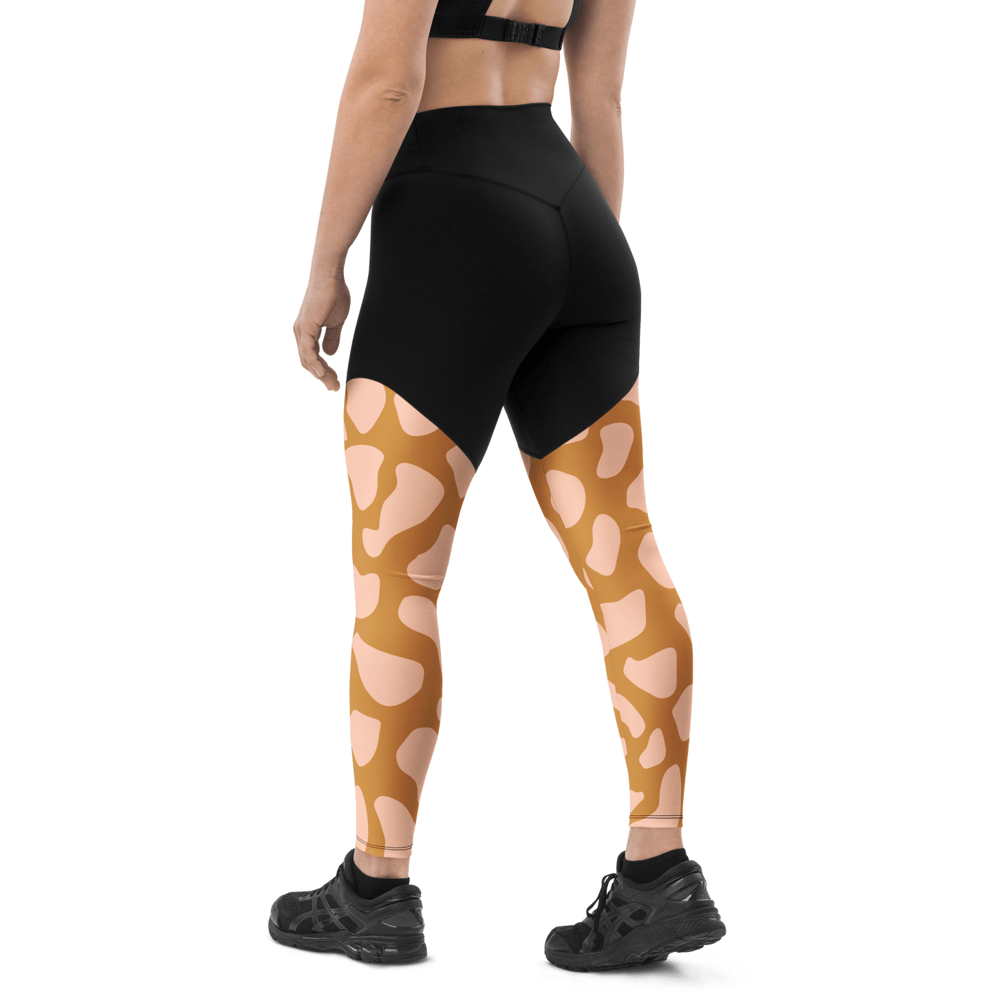 Nubian Giraffe - Compression Sports Leggings - Sports Leggings - GYMLEGGS LLC