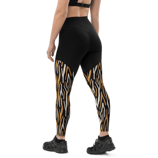 White Bali Tiger - Compression Sports Leggings - Sports Leggings - GYMLEGGS LLC