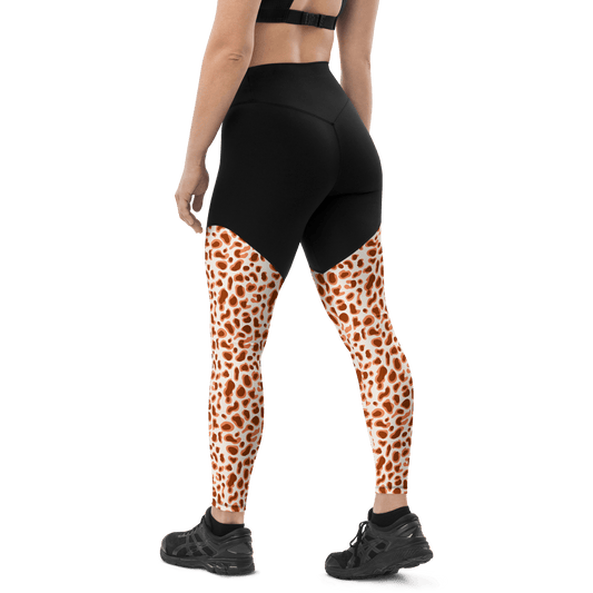 Albino Arabian Leopard - Compression Sports Leggings - Sports Leggings - GYMLEGGS LLC