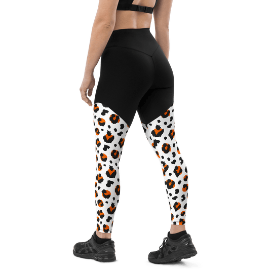 Albino Tanzanian Cheetah - Compression Sports Leggings - Sports Leggings - GYMLEGGS LLC