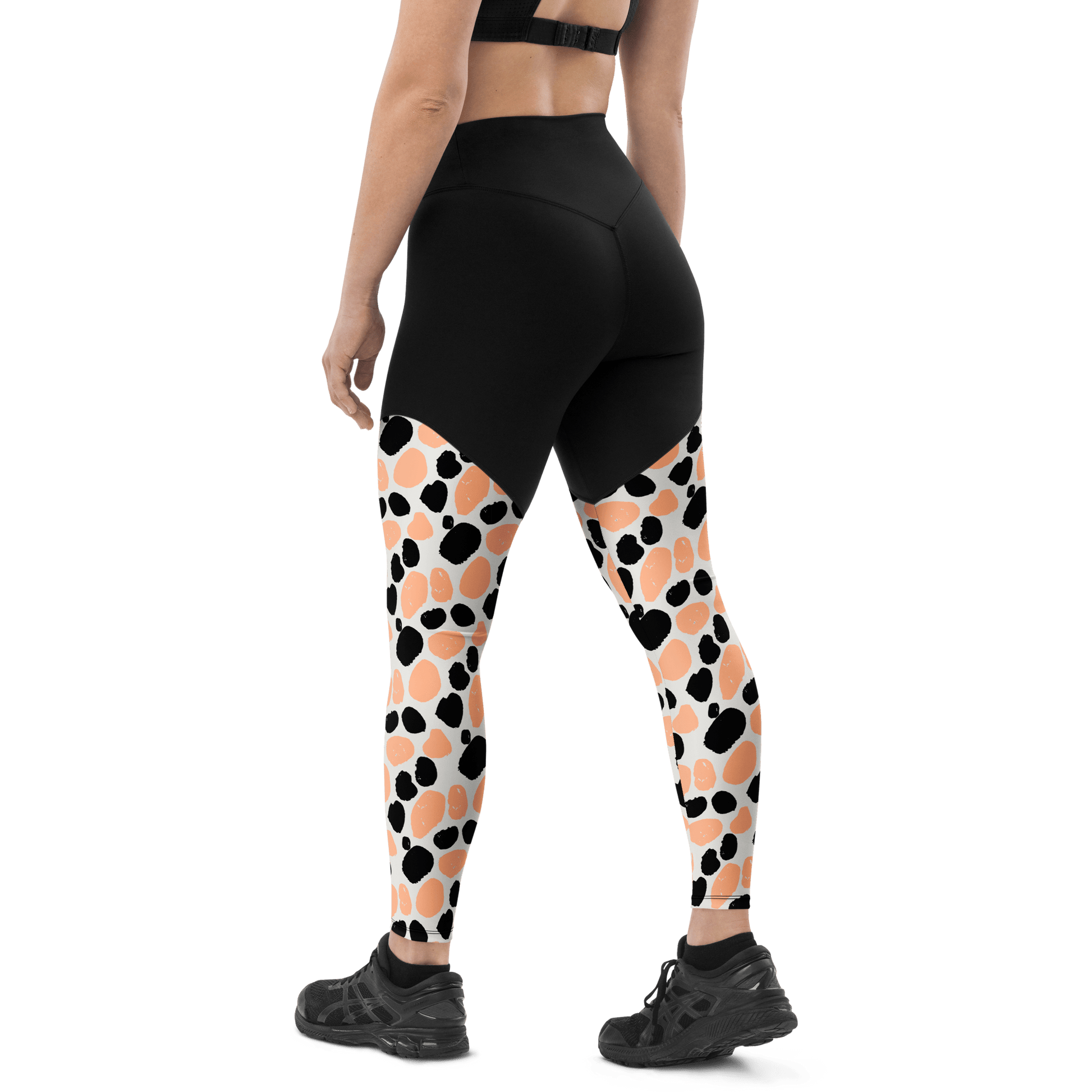 Peachy Albino Cow - Compression Sports Leggings - Sports Leggings - GYMLEGGS LLC