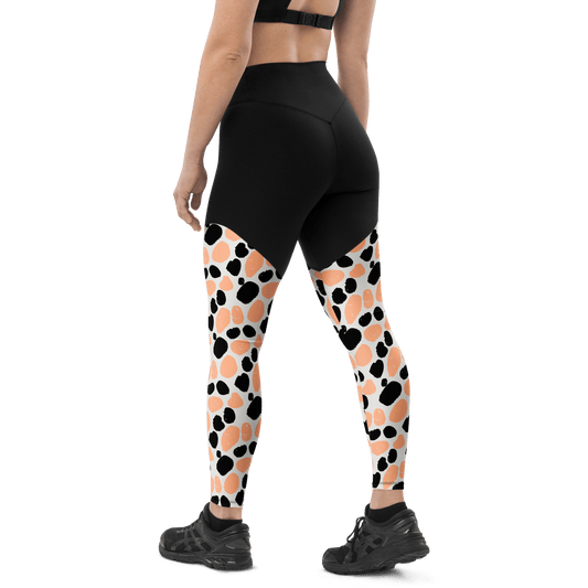 Peachy Albino Cow - Compression Sports Leggings - Sports Leggings - GYMLEGGS LLC