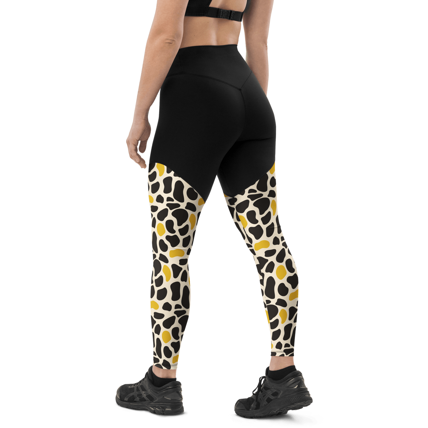 Abstract Cow - Compression Sports Leggings - Sports Leggings - GYMLEGGS LLC