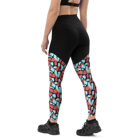 Abstract Alligator - Sports Leggings - GYMLEGGS LLC