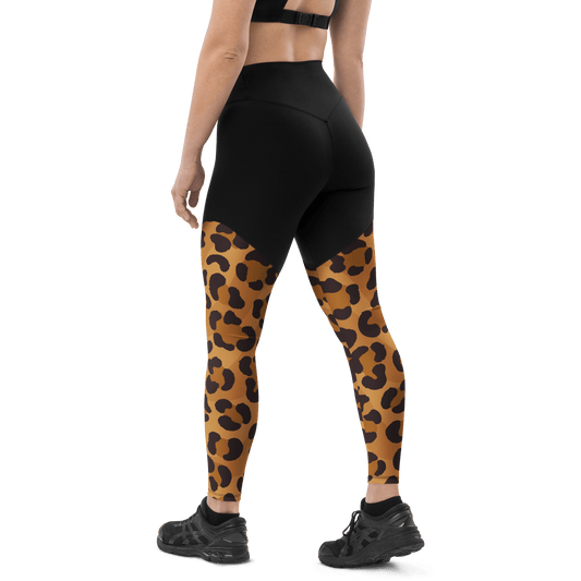 Indochinese Leopard - Compression Sports Leggings - Sports Leggings - GYMLEGGS LLC