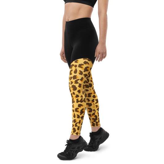 Namib Desert Cheetah - Compression Sports Leggings - Sports Leggings - GYMLEGGS LLC