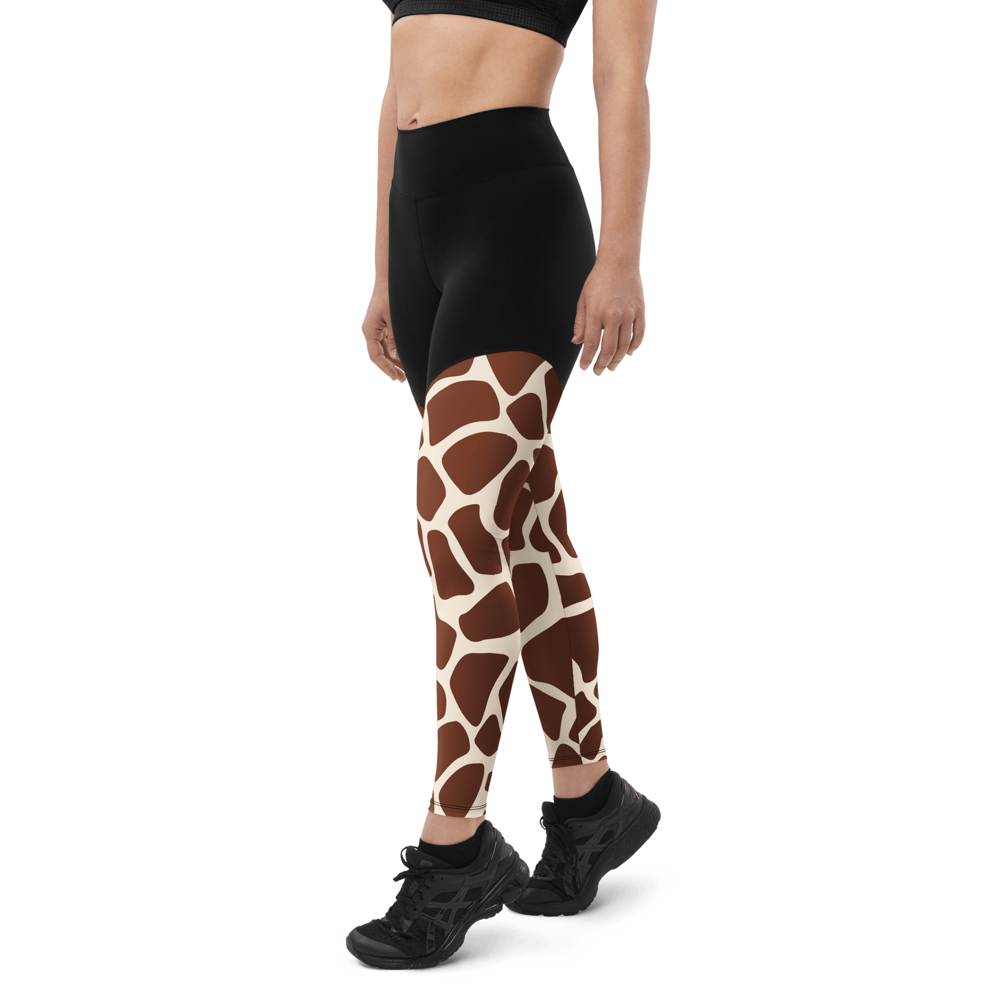 Luangwa Giraffe - Compression Sports Leggings - Sports Leggings - GYMLEGGS LLC