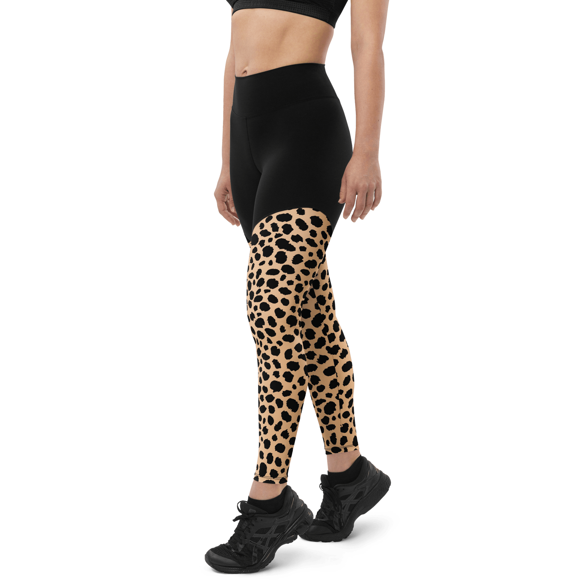 Northeast African Cheetah - Compression Sports Leggings - Sports Leggings - GYMLEGGS LLC