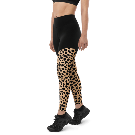 Northeast African Cheetah - Compression Sports Leggings - Sports Leggings - GYMLEGGS LLC