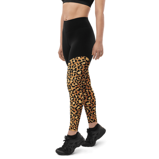 Persian Leopard - Compression Sports Leggings - Sports Leggings - GYMLEGGS LLC